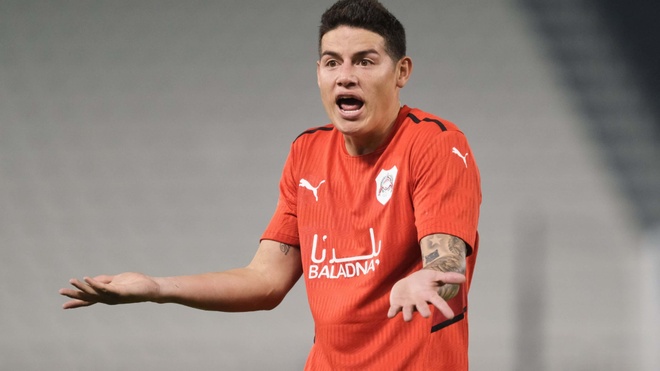 Hình ảnh của James Rodríguez trong bộ đồ thể thao