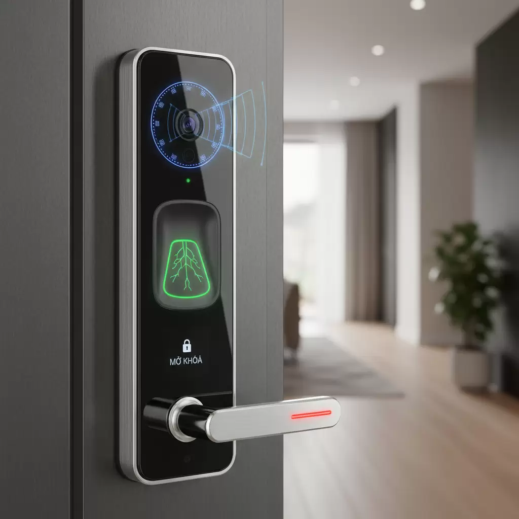 Khóa cửa sinh trắc học 3D là tiêu chuẩn an ninh mới cho ngôi nhà hiện đại 2026