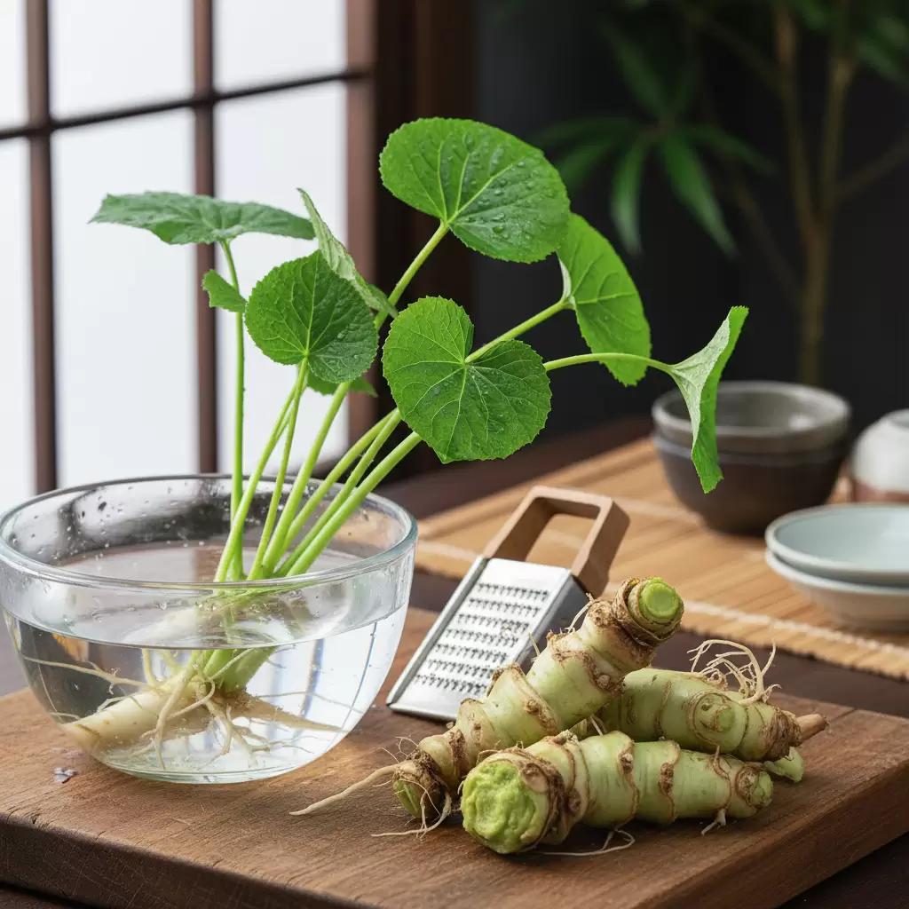 Củ Wasabi tươi Hon Wasabi là loại Wasabi chất lượng cao nhất cần được mài thủ công trên dụng cụ da cá mập Oroshigane