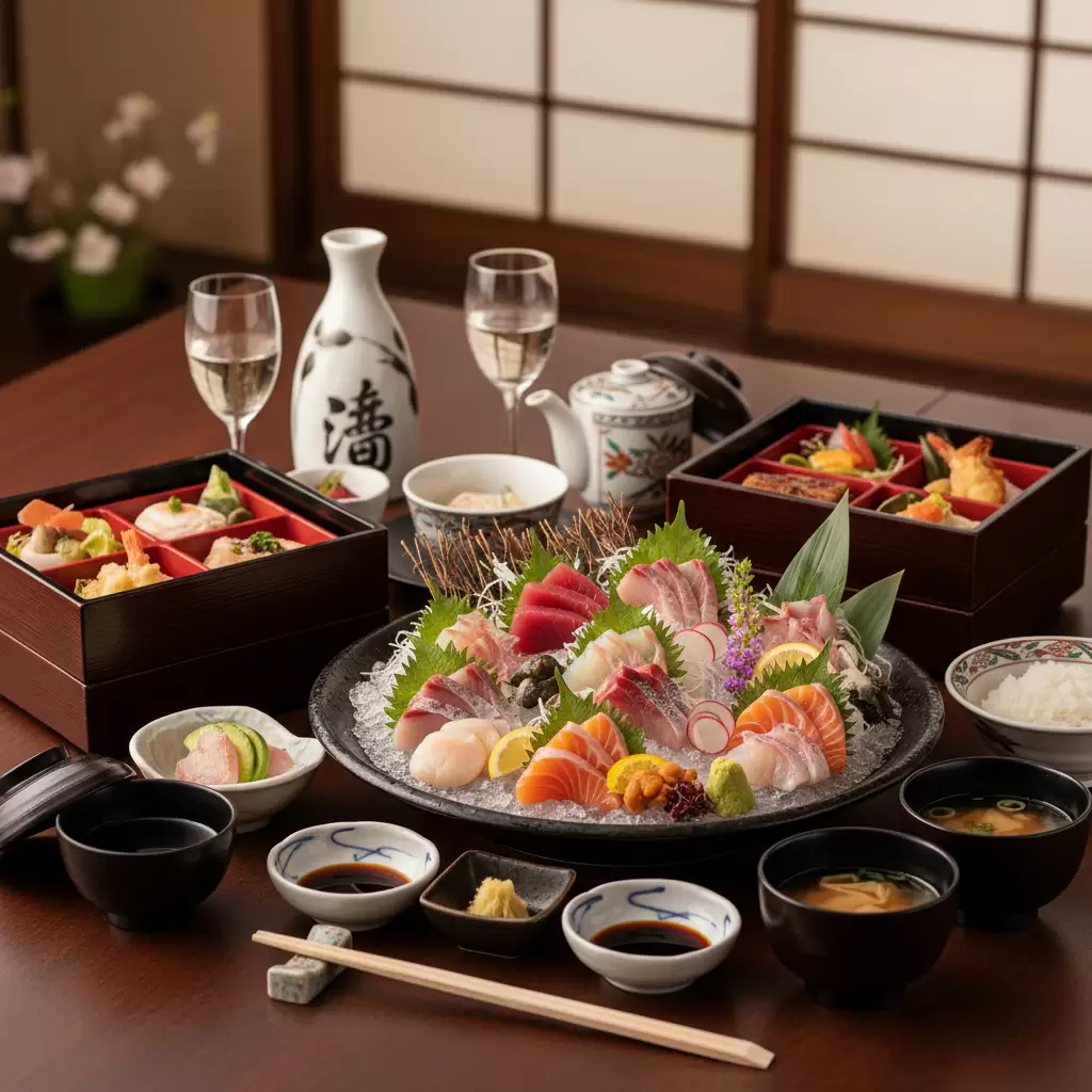 Set Menu Sashimi tổng hợp được trình bày đẹp mắt cho gia đình