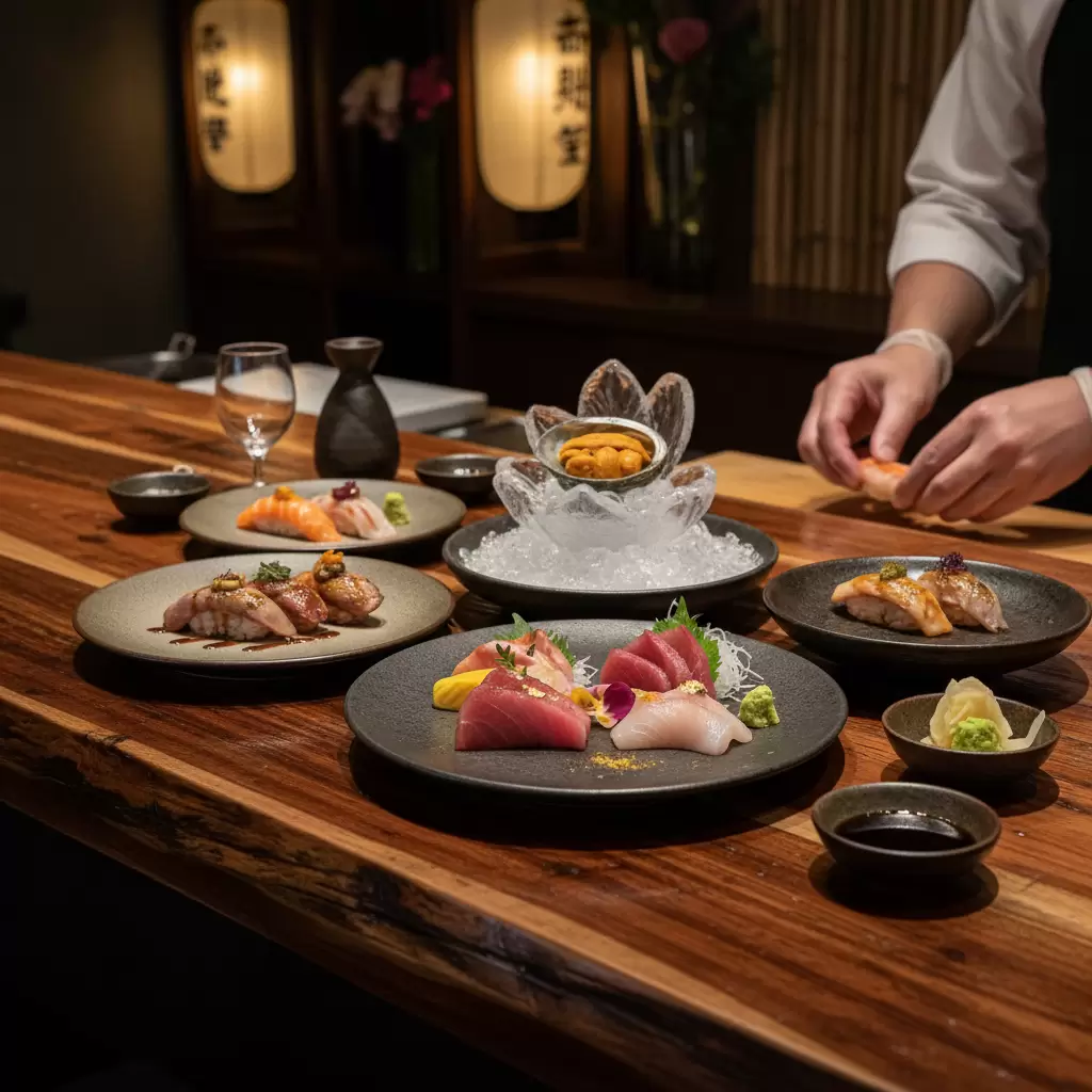 Nghệ thuật trình bày món ăn Moritsuke là một phần không thể thiếu của trải nghiệm ẩm thực Nhật Bản