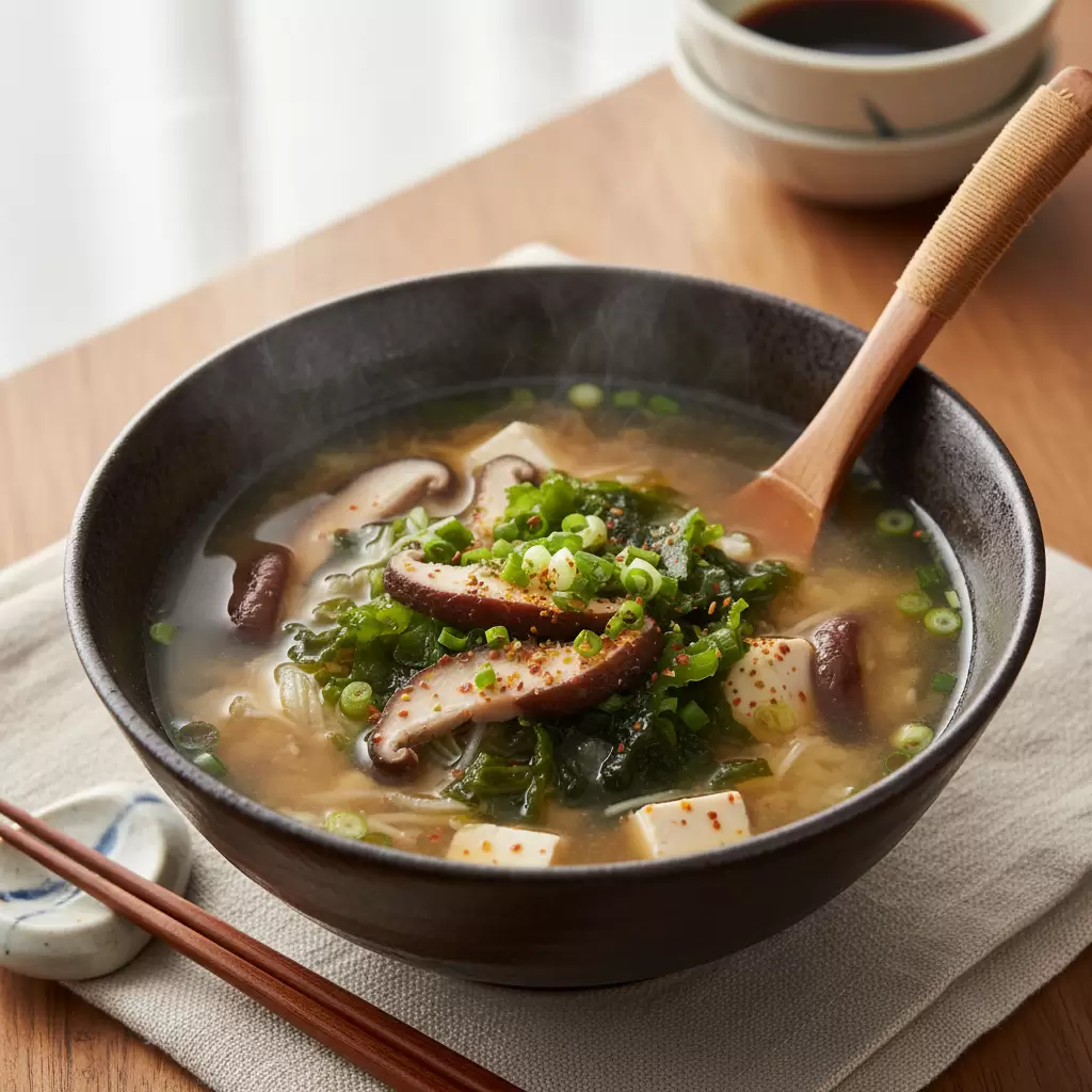 Súp Miso có thể được biến tấu với nhiều thành phần khác nhau như nấm rau củ hoặc hải sản để tăng thêm hương vị và dinh dưỡng