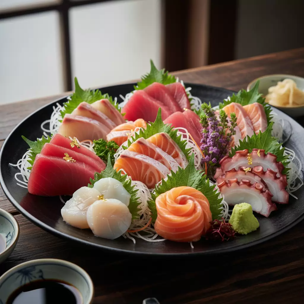 Sashimi là nghệ thuật ẩm thực đòi hỏi nguyên liệu phải đạt tiêu chuẩn an toàn tuyệt đối